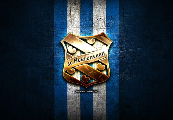 HD-wallpaper-heerenveen-fc-golden-logo-eredivisie-blue-metal-background-football-sc-heerenveen-dutch-football-club-heerenveen-logo-soccer-netherlands